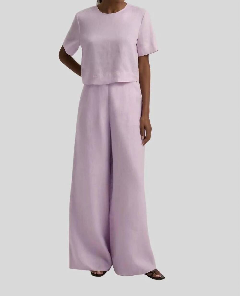 NEW FAVORITE DAUGHTER wide leg linen pants in wisteria musk